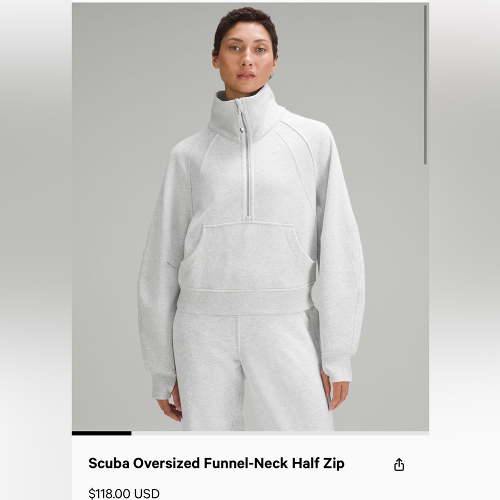 Lululemon Scuba Oversized Funnel-Neck Half Zip